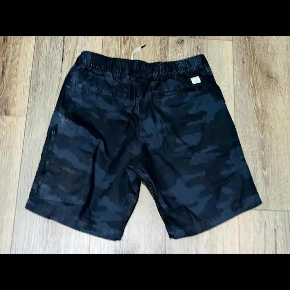 Vuori Men's Duraterra Ripstop Short Modern Fit Black Camouflage Size Small
